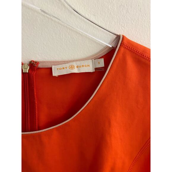 Tory Burch Orange Dress with Contrast Piping Style 18142400 - Picture 5 of 7